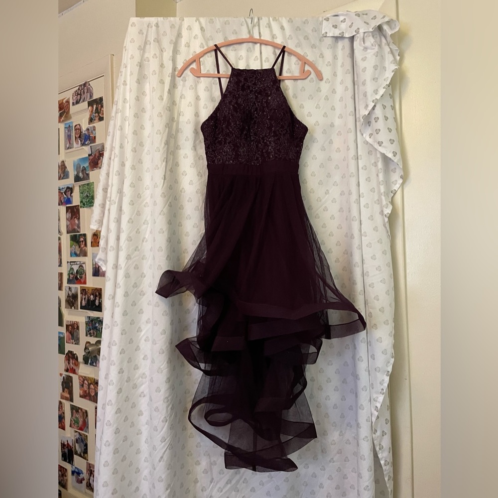 Size 5 Hi-Lo purple Homecoming dress